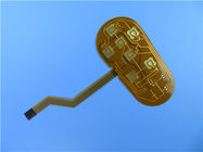 2 Layer Flexible Printed Circuit FPC Built On Polyimide With PI Stiffener and Immersion Gold for Capacitive Touch Screen