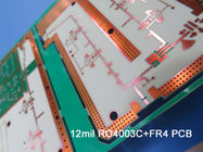 High Frequency Hybrid PCB 4 Layer Mixed PCB Board Bulit On Rogers 12mil RO4003C and FR-4