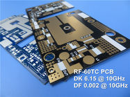 RF PCB Built on 6.15 DK RF-60TC 10mil, 20mil, 30mil and 60mil Coating with Immersion Gold, Tin, HASL and OSP