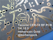 CER-10 RF Printed Circuit Board 2-Layer CER-10 62mil 1.58mm PCB with Immersion Gold