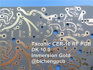 CER-10 RF Printed Circuit Board 2-Layer CER-10 62mil 1.58mm PCB with Immersion Gold