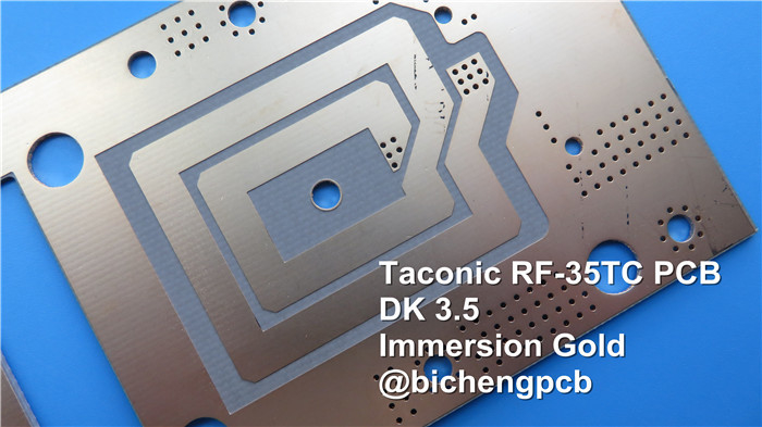Taconic RF-35TC High Frequency PCB 20mil 0.508mm RF-35TC RF Circuit Board with Black Solder Mask and Immersion Gold
