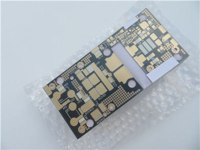 PTFE High Frequency PCB on DK2.65 F4B 0.8mm 1oz Copper With Immersion Gold and Black Solder Mask