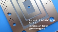 30mil RF-35TC 2-layer rigid PCB  PTFE /ceramic filled /fiberglass 1oz 0.8mm thickness Hot Air Soldering Level (HASL)