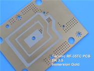 10mil Taconic RF-35 Organic ceramic PTFE fiberglass DK 3.5 2-layer rigid PCB Immersion Silver 0.3mm thickness 1oz copper