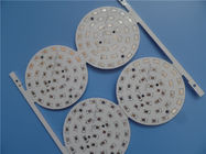 LED PCB 1.6mm thick Built On Aluminum Core White soldermask With HASL NPTH