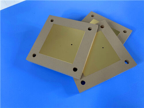 Rogers TMM10i high Dk 9.80 Thermoset Microwave Laminate and Custom 75mil material double side copper PCB with Immersion gold for RF and microwave circuitry