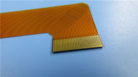 Single Sided Flex PCB Strips Built on 1oz Polyimide with PI Stiffener and Gold Plated for Contact Belt