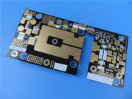 Double Sided RF PCB Built on 30mil RF-60TC with Black Solder Mask Coating Immersion Gold for High Power Amplifiers.
