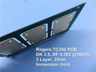 20mil Rogers TC350 High Frequency PCB On Double Sided Core With Immersion Gold for Filters and Couplers