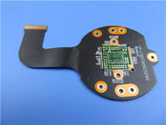 Double Layer Flexible Printed Circuit (FPC) With Black Coverlay and FR4 as Stiffener plus Gold Pads for Gigabyte Switch