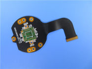 Double Layer Flexible Printed Circuit (FPC) With Black Coverlay and FR4 as Stiffener plus Gold Pads for Gigabyte Switch