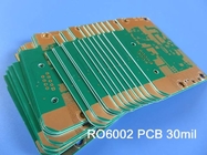 Rogers HF PCB Built on RT/Duroid 6002 30mil 0.762mm DK2.94 With Immersion Gold for Global Positioning System Antennas