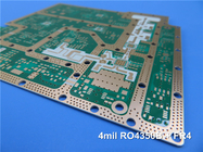 Hybrid PCB Rogers RO4350B and  High Tg FR-4 4-Layer 1.0mm Mixed PCB on 4mil RO4350B and 0.3mm FR-4
