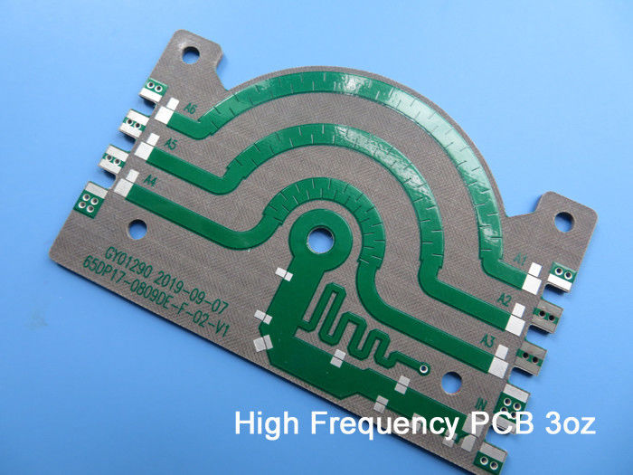 PTFE PCB Board Built On 1.5mm PTFE Plate with 3oz Copper and Immersion Silver Pads for Power Amplifier