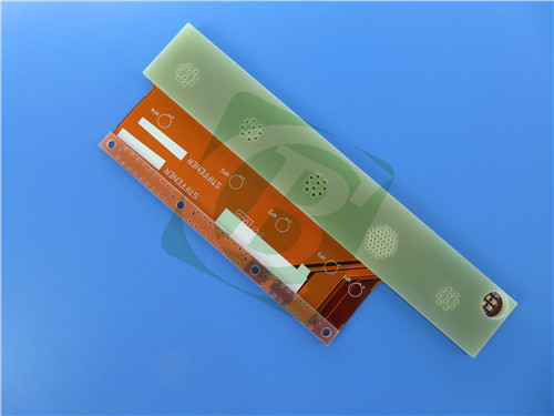 Double-Sided Flexible Polyimide PCB with 0.22mm Flex Thickness, Yellow ...