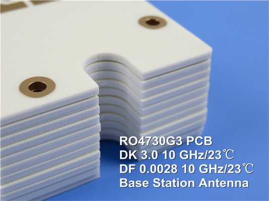 Rogers RO4730G3 is hydrocarbon / ceramic / woven glass UL 94 V-0 antenna grade laminates