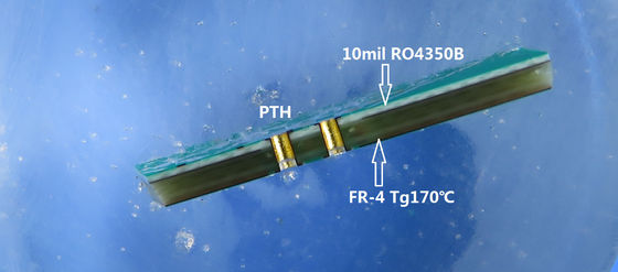 Hybrid PCB Board Bulit On Rogers 10mil RO4350B and FR-4 With Immersion Gold