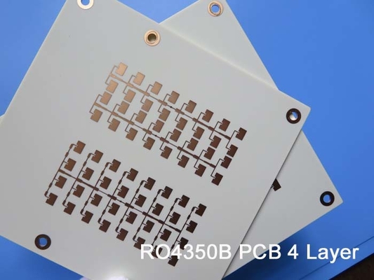 4 Layer High Frequency PCB On 6.6 Mil RO4350B and 10 Mil RO4350B for Radar System