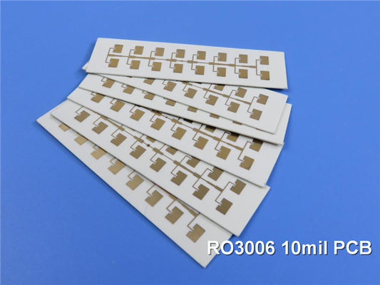 Rogers RO3006 High Frequency Printed Circuit Board 2-Layer Rogers 3006 10mil PCB DK6.15 DF 0.002 RF Microwave Gold PCB
